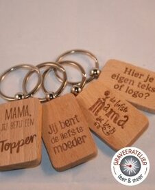 Houten sleutelhanger