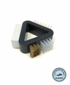 Suèdeborstel 3 in 1 driehoek